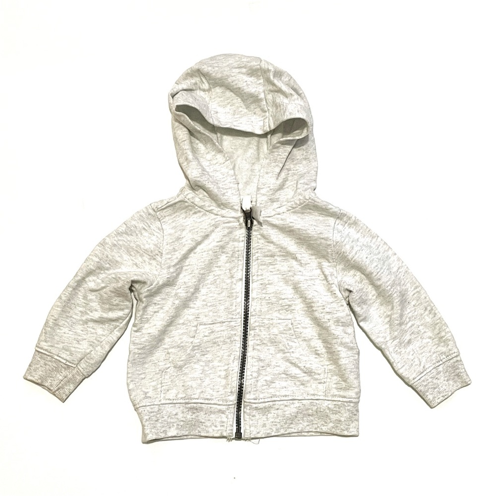 Carter’s • gray cotton zipper hoodie • 9 months